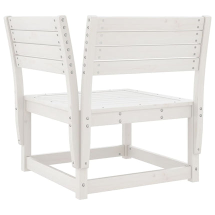 Trädgårdssoffa hörn vit 73x73x78 cm massiv furu