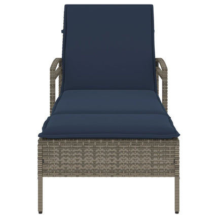 | Solstol | Reclining med kudde Grå 63 x 200 x 81 cm konstrotting