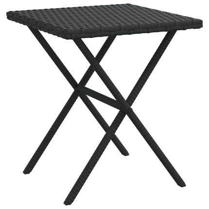 Solsängar 2 st med bord svart konstrotting