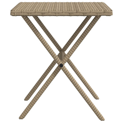 Solsängar 2 st med bord beige konstrotting