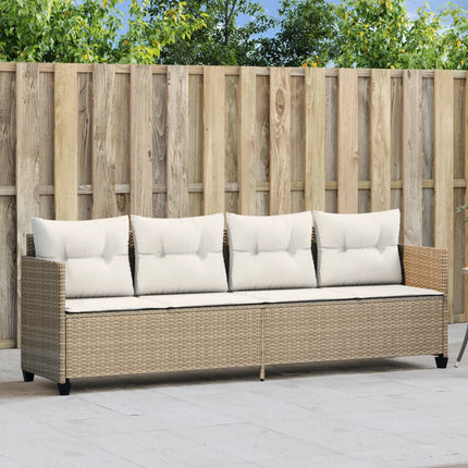 Solsäng med dynor beige konstrotting