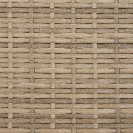 Solsäng med tak och dynor beige konstrotting