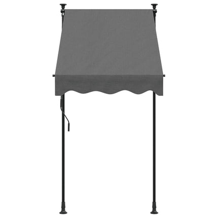 Infällbar markis antracit 100x150 cm tyg och stål