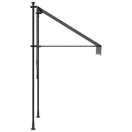 Infällbar markis antracit 100x150 cm tyg och stål