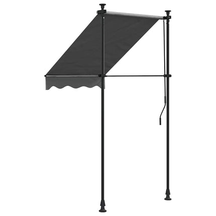 Infällbar markis antracit 100x150 cm tyg och stål
