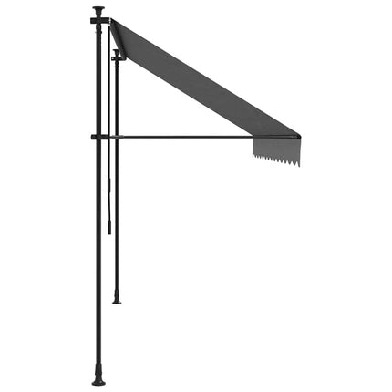 Markis infällbar antracit 300x150 cm tyg och stål
