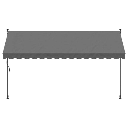 Markis infällbar antracit 350x150 cm tyg och stål