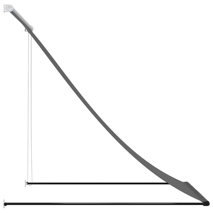 Infällbar markis antracit 100x150 cm tyg och stål