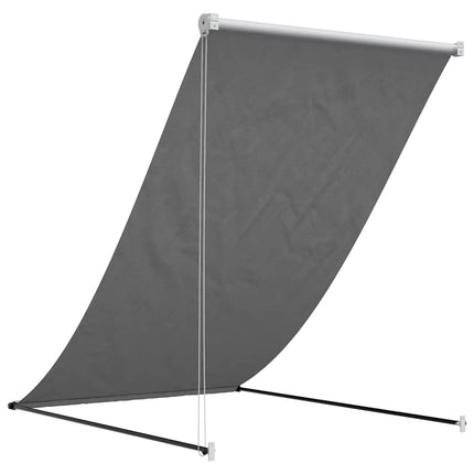 Infällbar markis antracit 100x150 cm tyg och stål