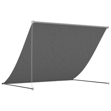 Markis infällbar antracit 250x150 cm tyg och stål