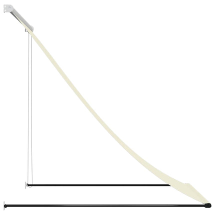 Infällbar markis gräddvit 100x150 cm tyg och stål