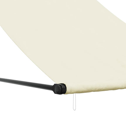 Infällbar markis gräddvit 100x150 cm tyg och stål