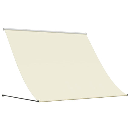 Infällbar markis gräddvit 200x150 cm tyg och stål
