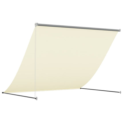 Infällbar markis gräddvit 200x150 cm tyg och stål
