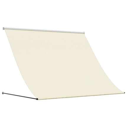 Markis infällbar gräddvit 250x150 cm tyg och stål