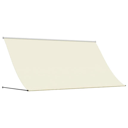 Markis infällbar gräddvit 300x150 cm tyg och stål