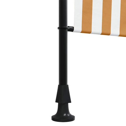 Rullgardin utomhus orange och vit 100x270 cm tyg&stål