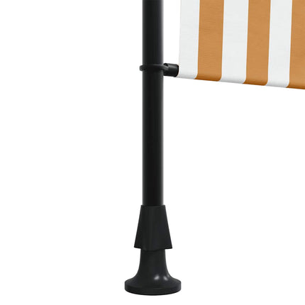 Rullgardin utomhus orange och vit 120x270 cm tyg&stål