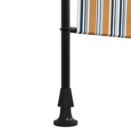 Rullgardin utomhus gul och vit 200x270 cm tyg&stål