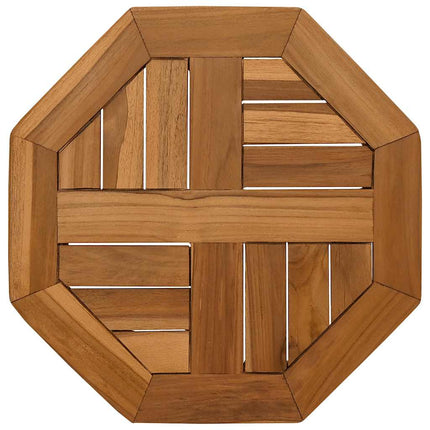 Bordsskiva 40x40x2,5 cm åttakantig massiv teak