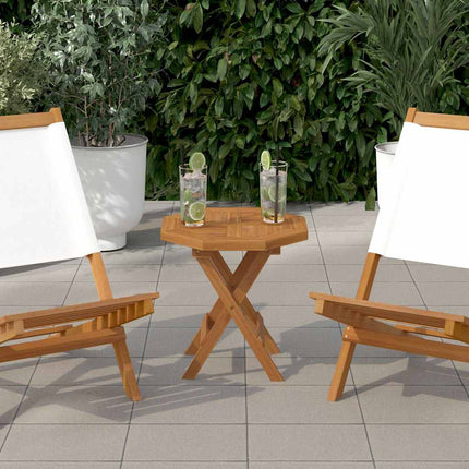 Bordsskiva 40x40x2,5 cm åttakantig massiv teak