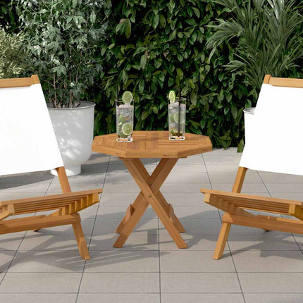 Bordsskiva 50x50x2,5 cm åttakantig massiv teak