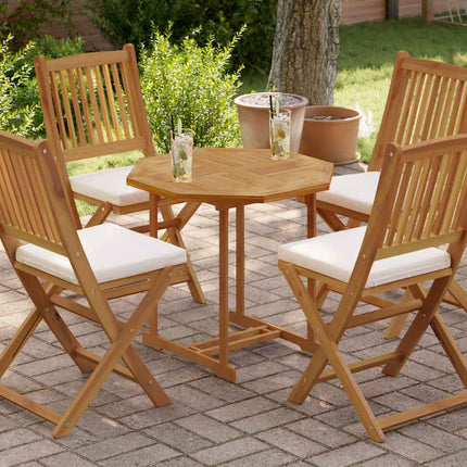 Bordsskiva 70x70x2,5 cm åttakantig massiv teak