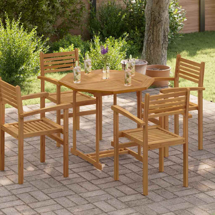 Bordsskiva 90x90x2,5 cm åttakantig massiv teak