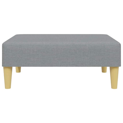 Bäddsoffa 2-sits med kuddar och fotpall ljusgrå sammet