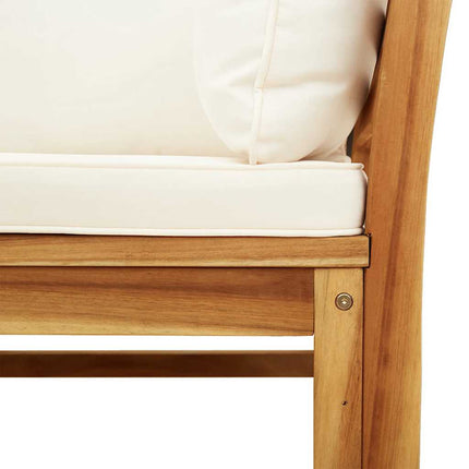 Loungegrupp med dynor 5 delar massivt akaciaträ