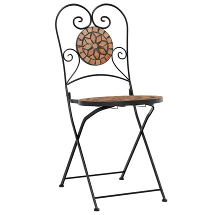 Caféset mosaik terrakotta järn och keramik