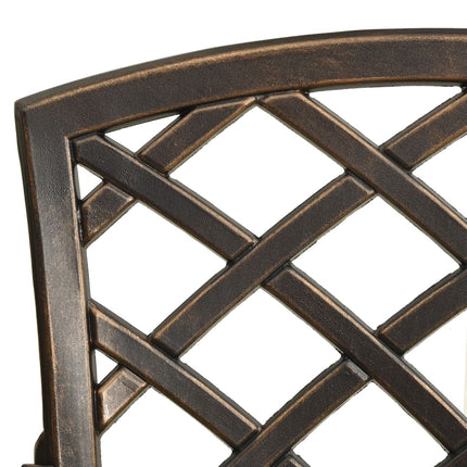 Trädgårdsstolar 6 st gjuten aluminium brons