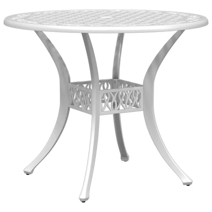 Caféset 3 delar gjuten aluminium vit