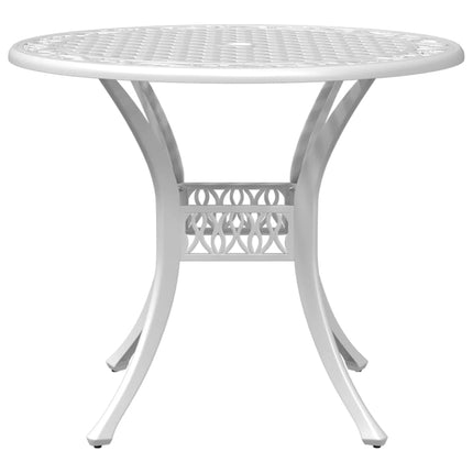 Caféset 3 delar gjuten aluminium vit