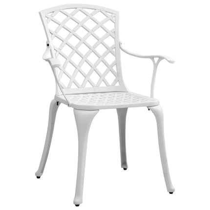 Caféset 3 delar gjuten aluminium vit