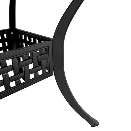 Caféset 3 delar gjuten aluminium svart