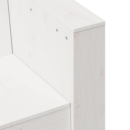 Trädgårdssoffa 3-sits vit 189x60x62 cm massiv furu