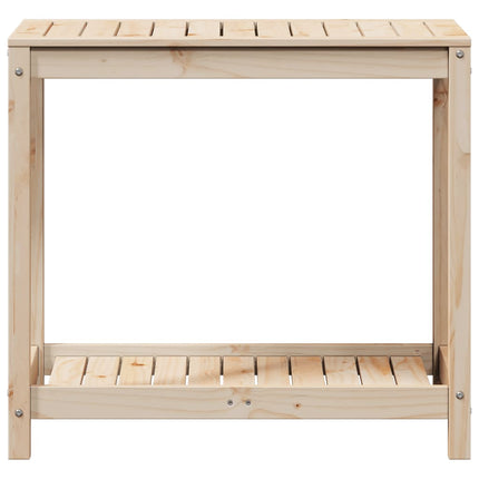 Växtbord med hylla 82,5x50x75 cm massivt furu