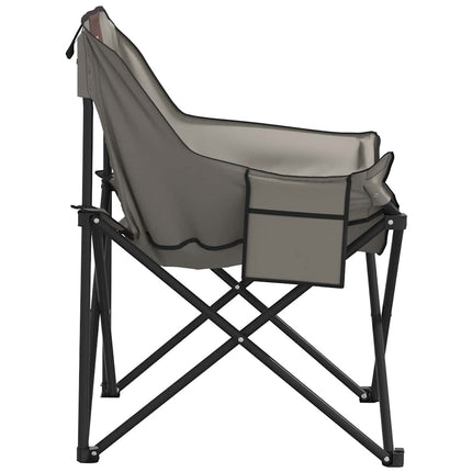Campingstolar med ficka fällbar 2 st grå