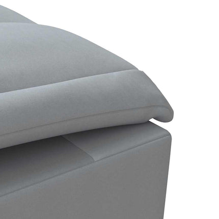 Massageschäslong med bolster ljusgrå tyg
