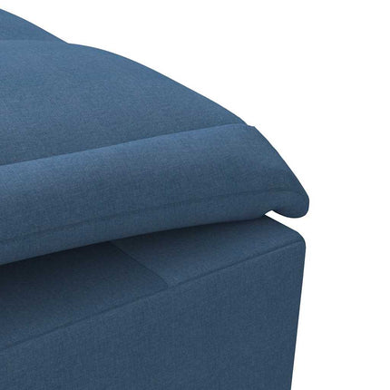 Massageschäslong med bolster blå tyg