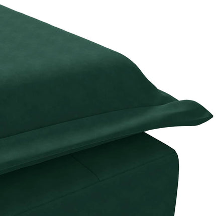 Massageschäslong med bolster mörkgrön sammet