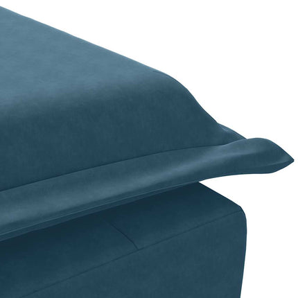 Massageschäslong med bolster blå sammet