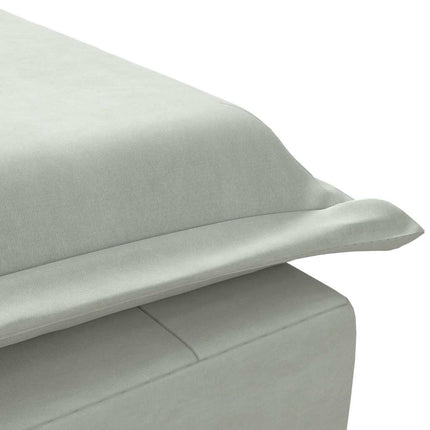 Massageschäslong med bolster ljusgrå sammet