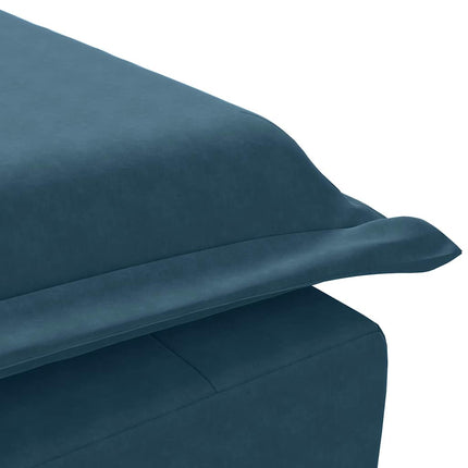 Massageschäslong med bolster blå sammet