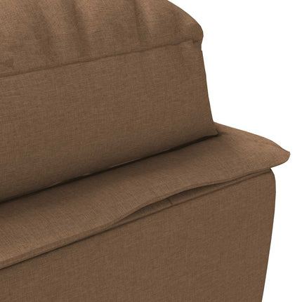 Massageschäslong med dynor brun tyg