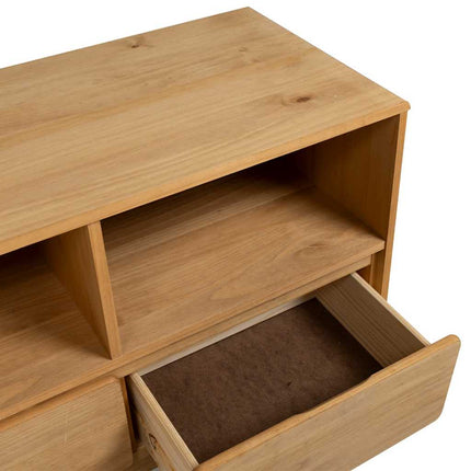 Tv-bänk SAUDA ek 99x43x55 cm massiv furu