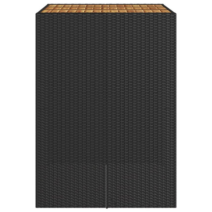Trädgårdsbord med akaciaträ svart 105x80x110 cm konstrotting