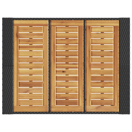 Trädgårdsbord med akaciaträ svart 105x80x110 cm konstrotting