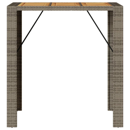 Trädgårdsbord med akaciaträ grå 105x80x110 cm konstrotting